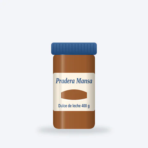 Dulce de leche clásico Pradera Mansa Frasco 400 g