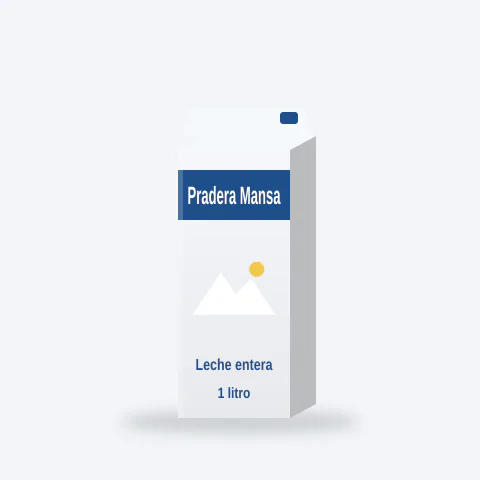 Leche entera larga vida Pradera Mansa 1 L