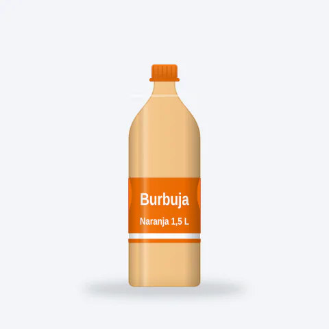 Gaseosa naranja Burbuja 1,5 L