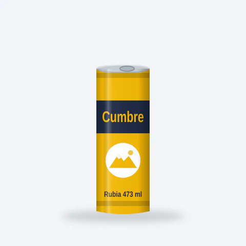 Cerveza rubia lata Cumbre 473 ml