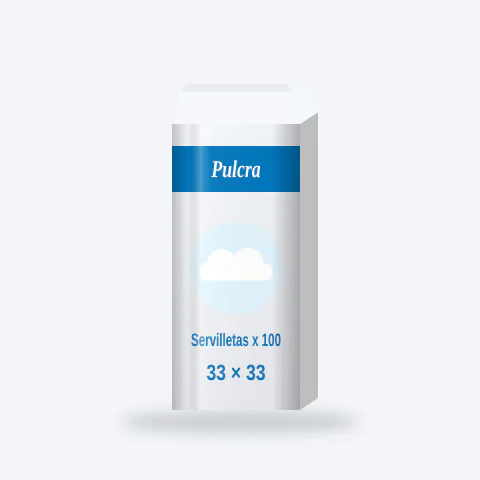 Servilletas de papel Pulcra 33 × 33 cm × 100