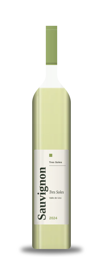 Botella de Tres Soles, Sauvignon Blanc