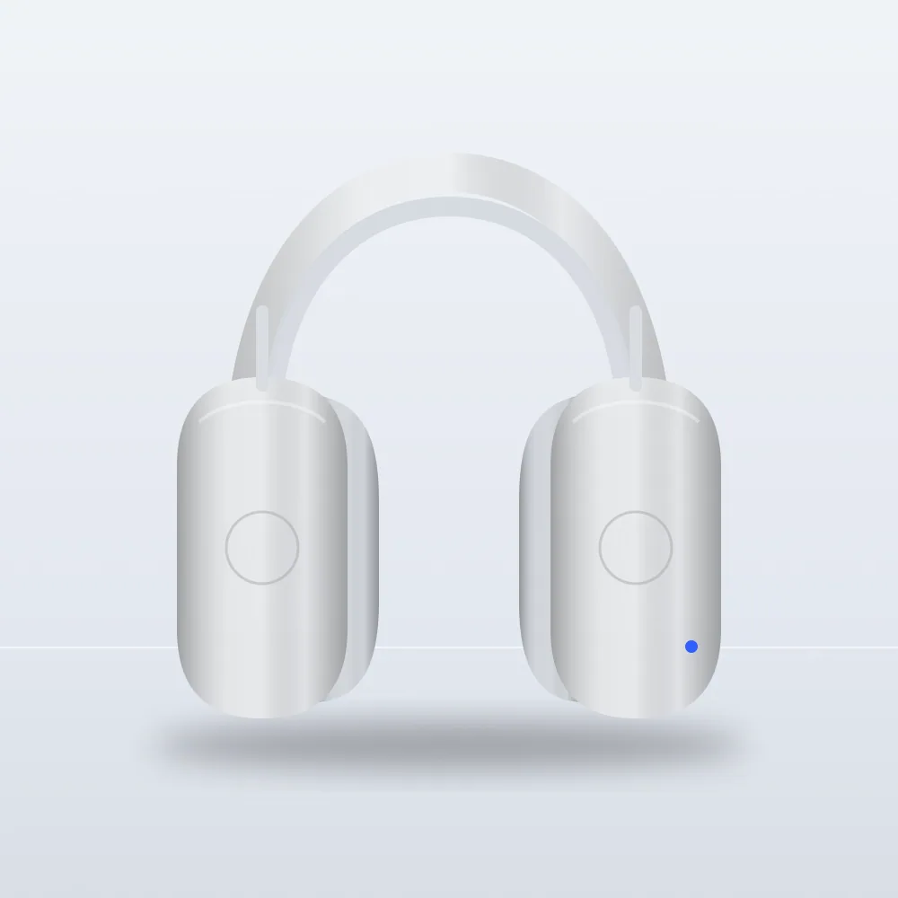 Auriculares over-ear blancos