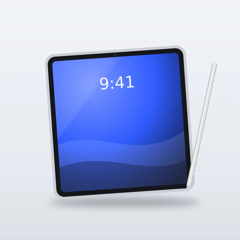 Tablet de 11 pulgadas con lápiz óptico al lado