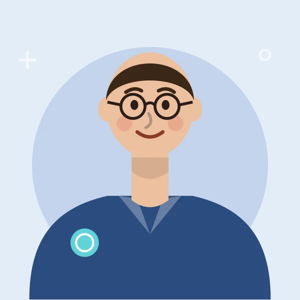 Retrato ilustrado de Ezequiel Moyano